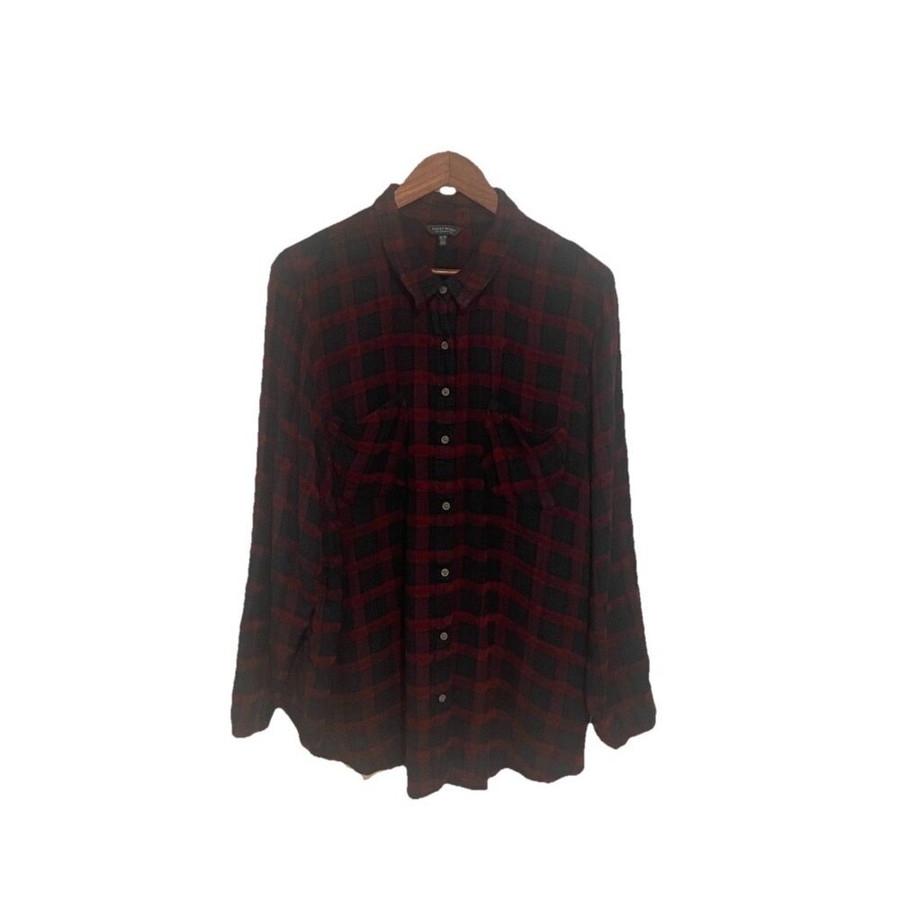 Lucky Brand Button Down Long Sleeve Plaid Flannel Women’s Size 3X